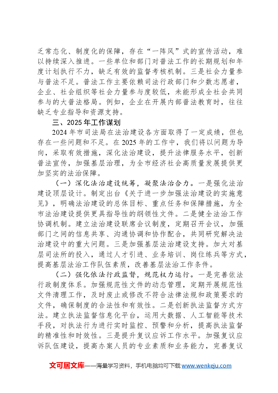 市司法局2024年工作总结及2025年工作谋划.docx,第4页预览