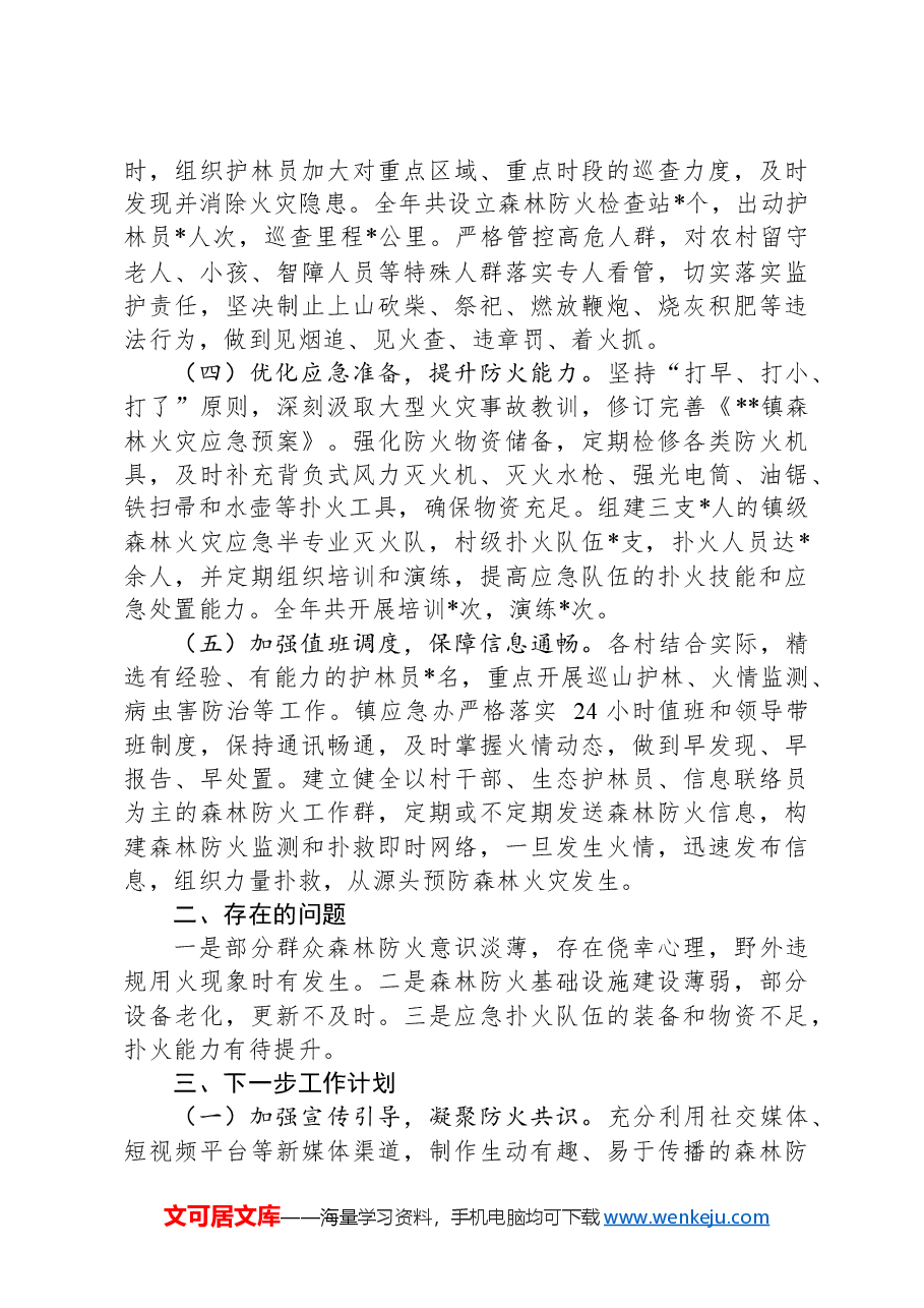 镇森林防灭火年度工作总结.docx,第2页预览