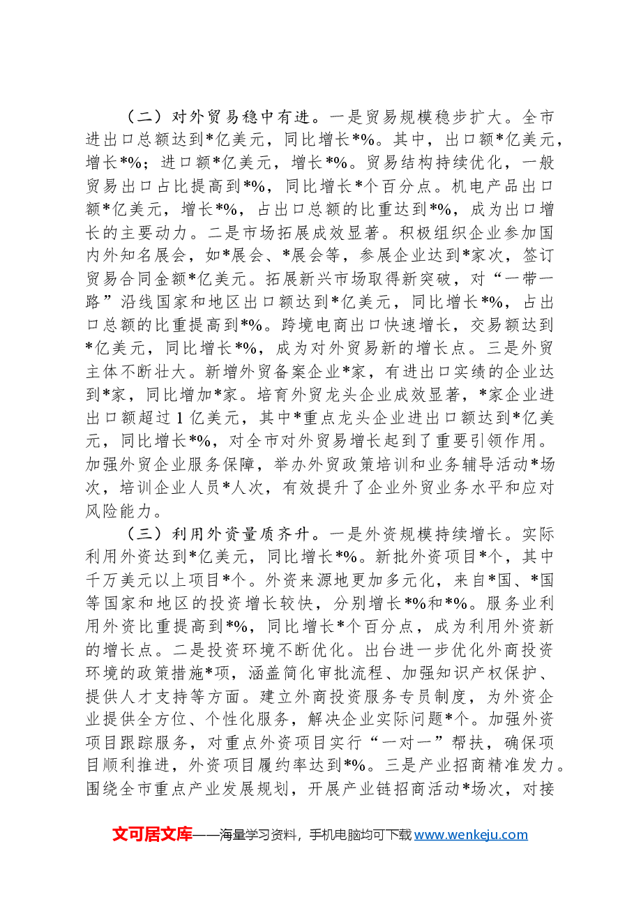 市商务局2024年工作总结及2025年工作谋划.docx,第2页预览