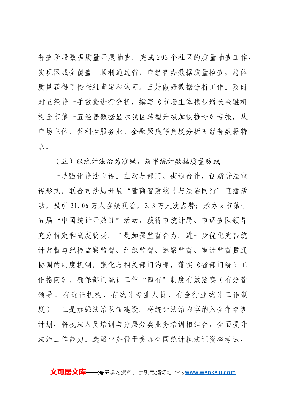 区统计局2024年工作总结和2025年工作思路.docx,第4页预览