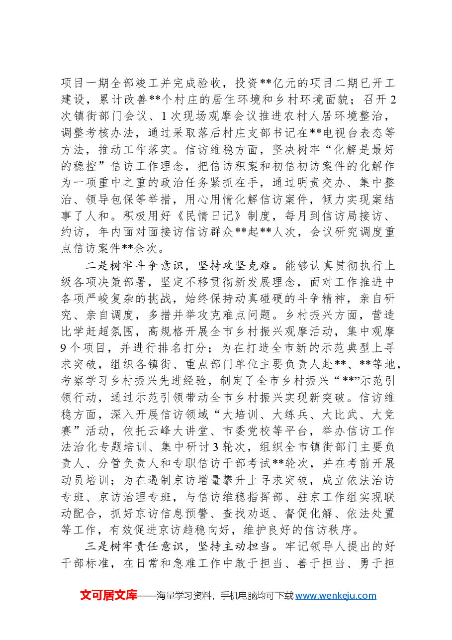 市委副书记2024年度述职述廉报告.docx，第2页预览