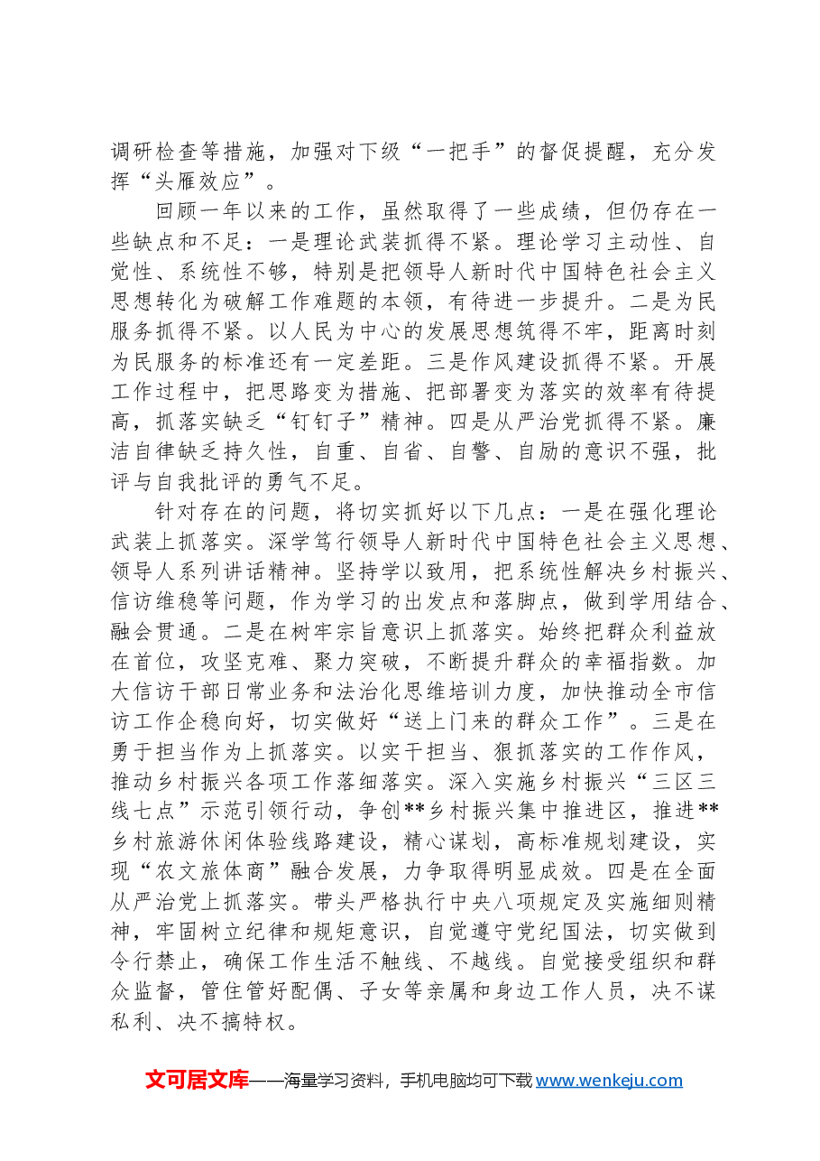 市委副书记2024年度述职述廉报告.docx，第4页预览