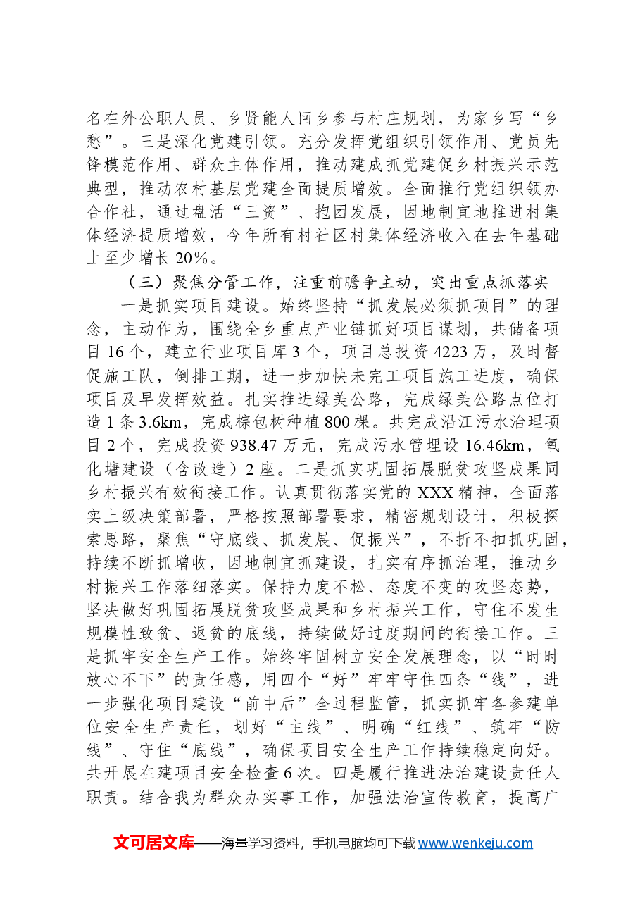 2024年村级领导干部个人述职报告.docx,第2页预览