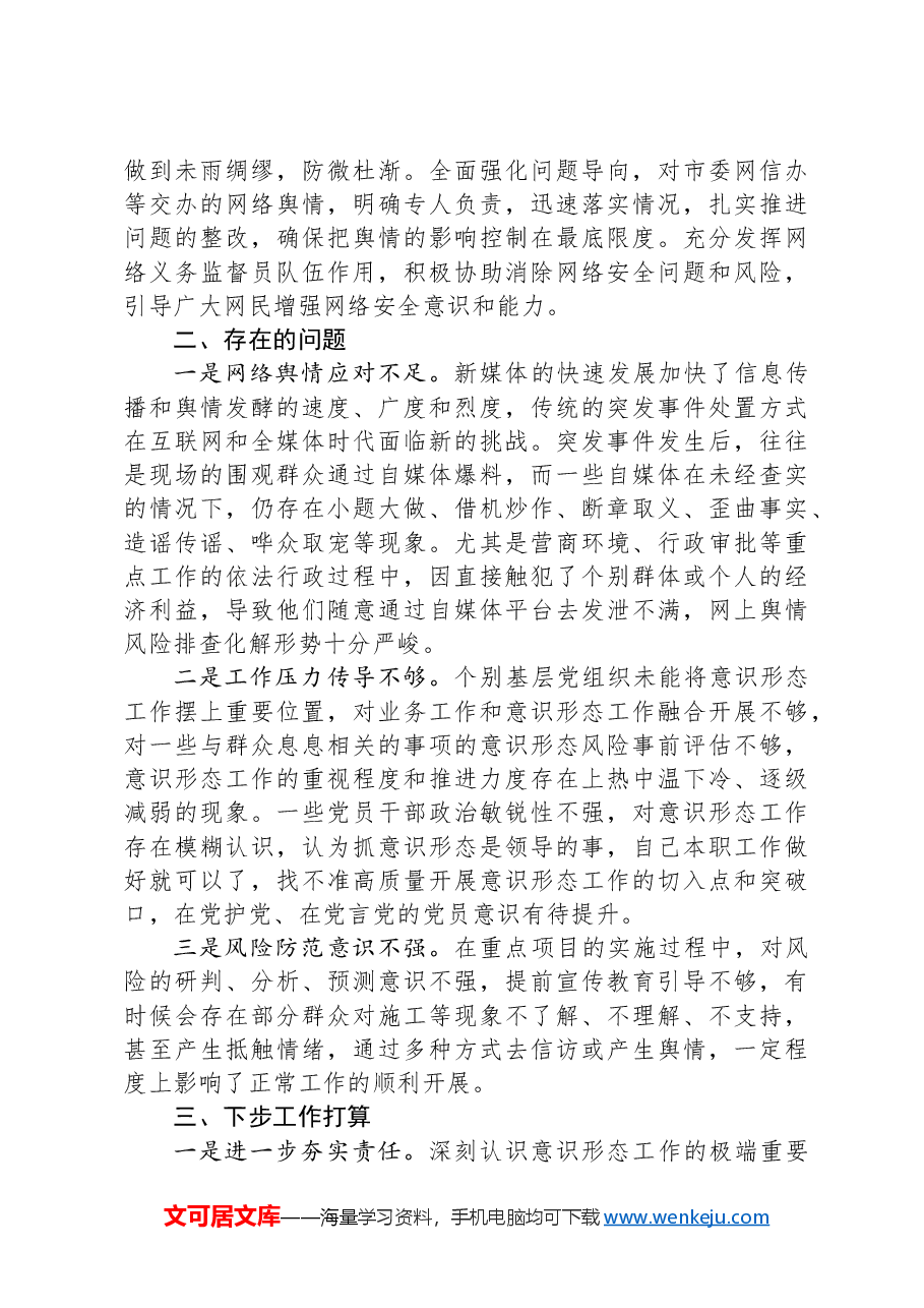 2024年度党组书记落实意识形态工作责任制述职报告.docx,第2页预览