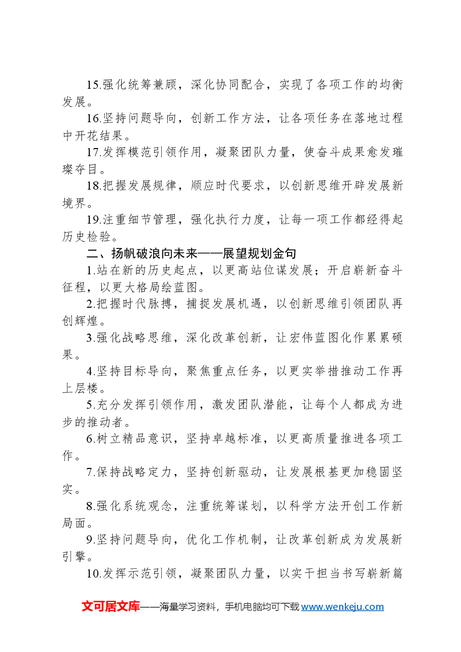 年终总结、述职报告写作金句38例.docx,第2页预览