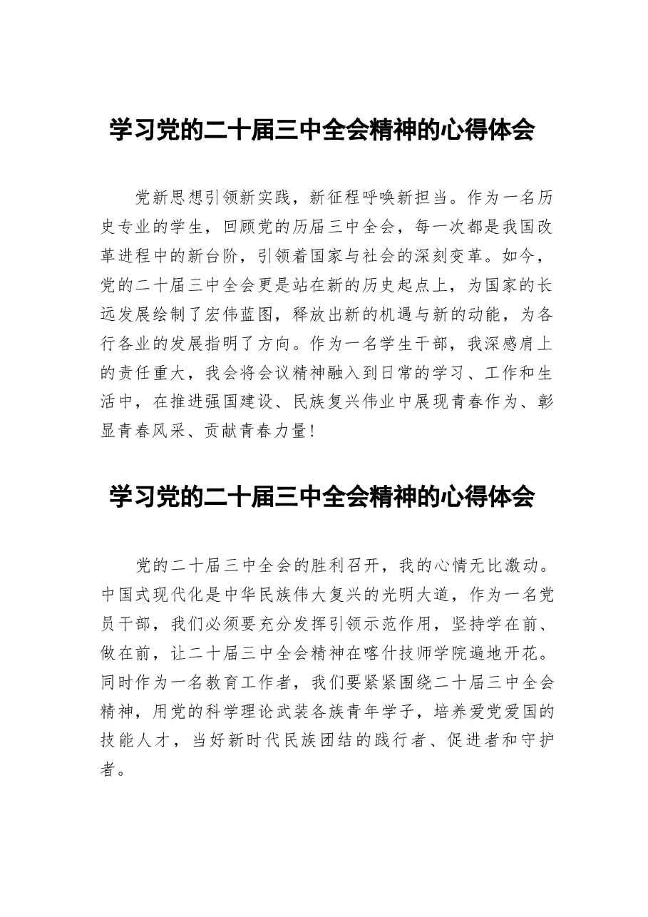 二十届三中全会精神学习心得体会100篇(1).docx,第1页预览