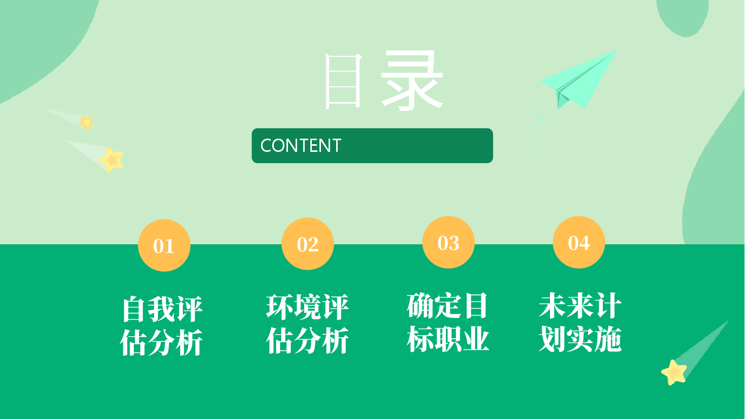 插画风大学生职业规划PPT.pptx,第2页预览