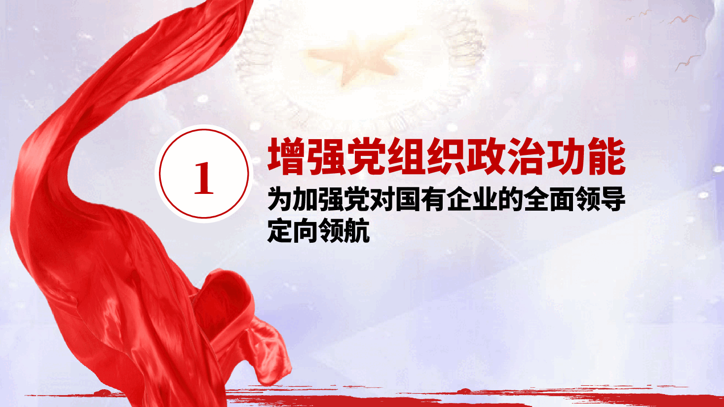 国企专题党课ppt:坚持党建引领,保障国有企业高质量发展(含讲稿、党的全面领导、党组织政治功能和组织功能).pptx,第4页预览