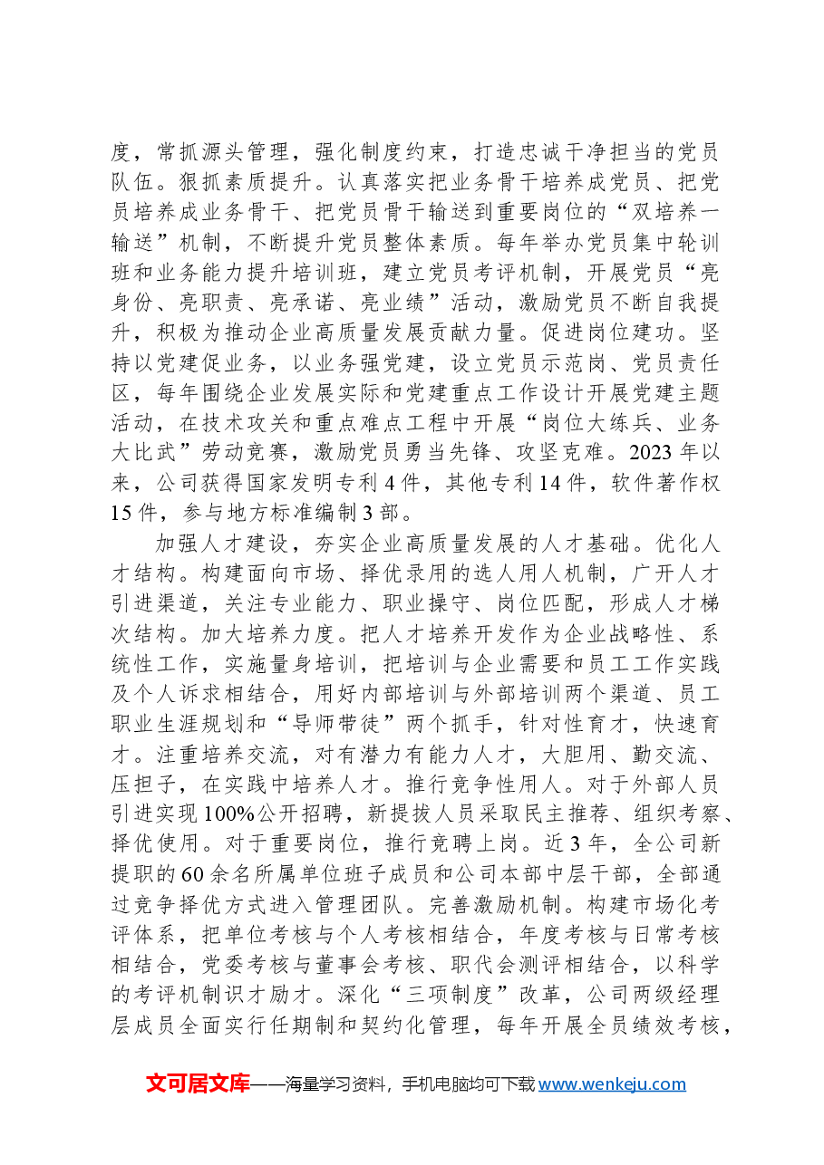 高质量党建为企业高质量发展注入动力.docx,第2页预览