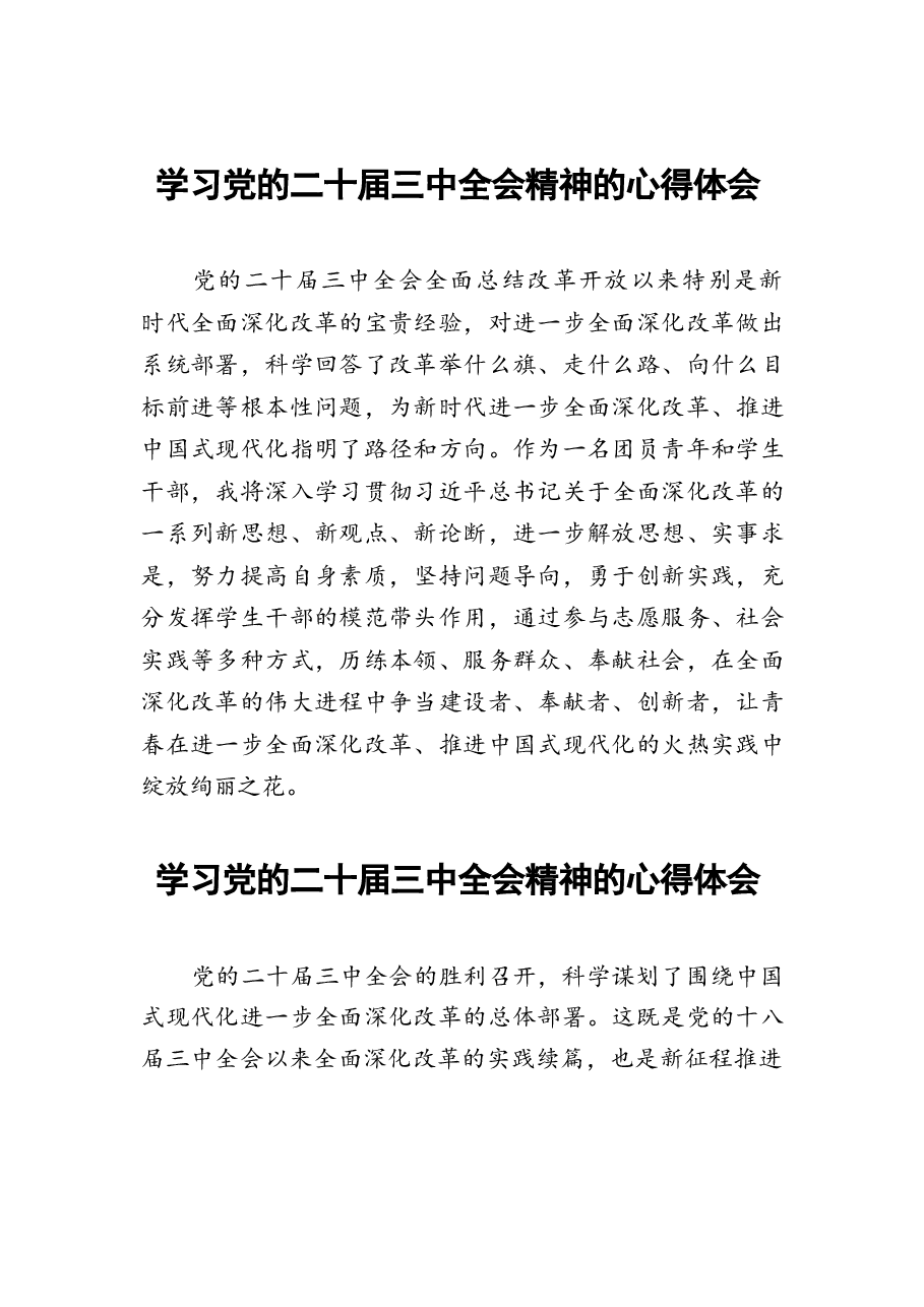三十篇二十届三中全会精神学习心得发言稿.docx,第1页预览