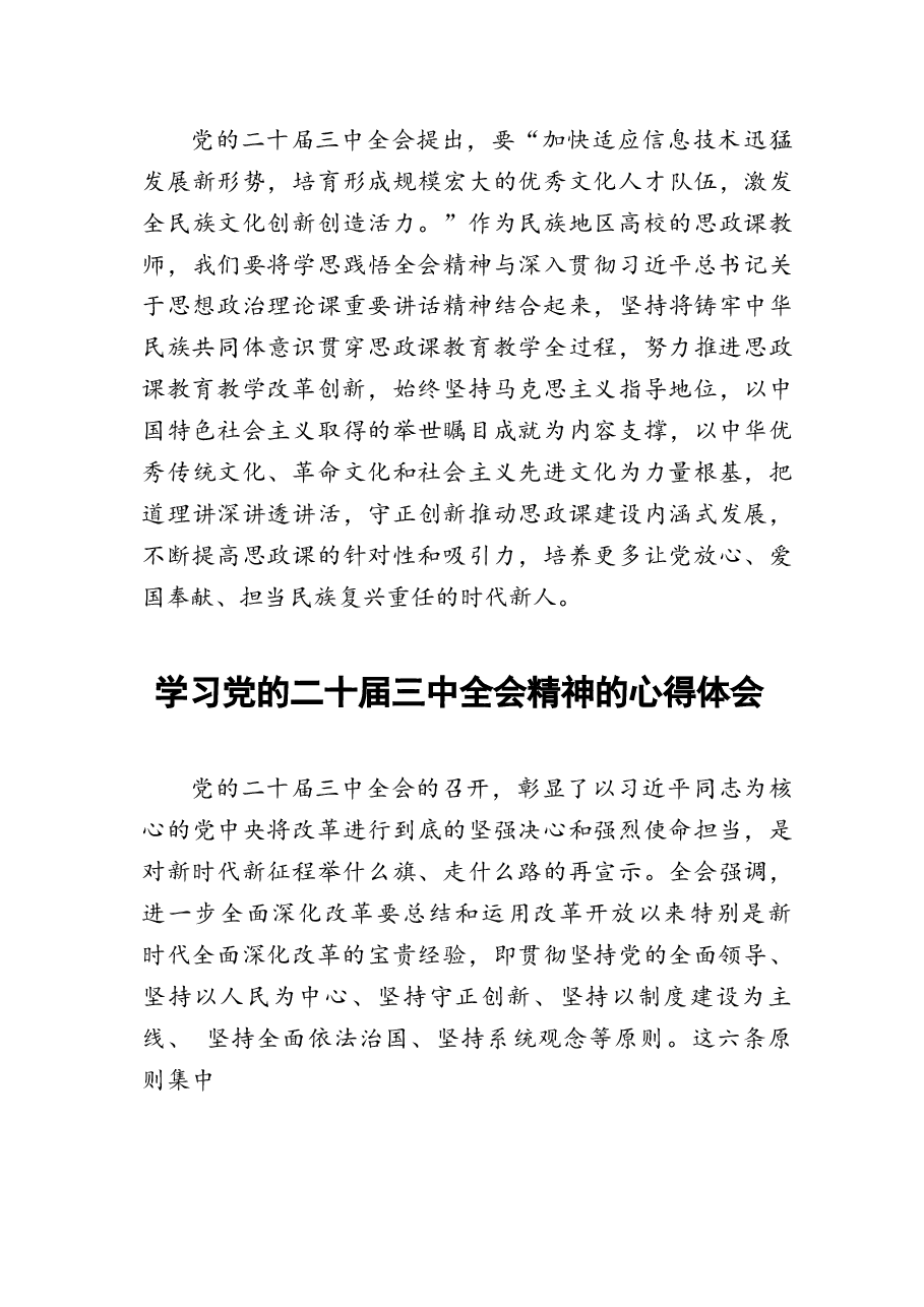 三十篇二十届三中全会精神学习心得发言稿.docx,第4页预览