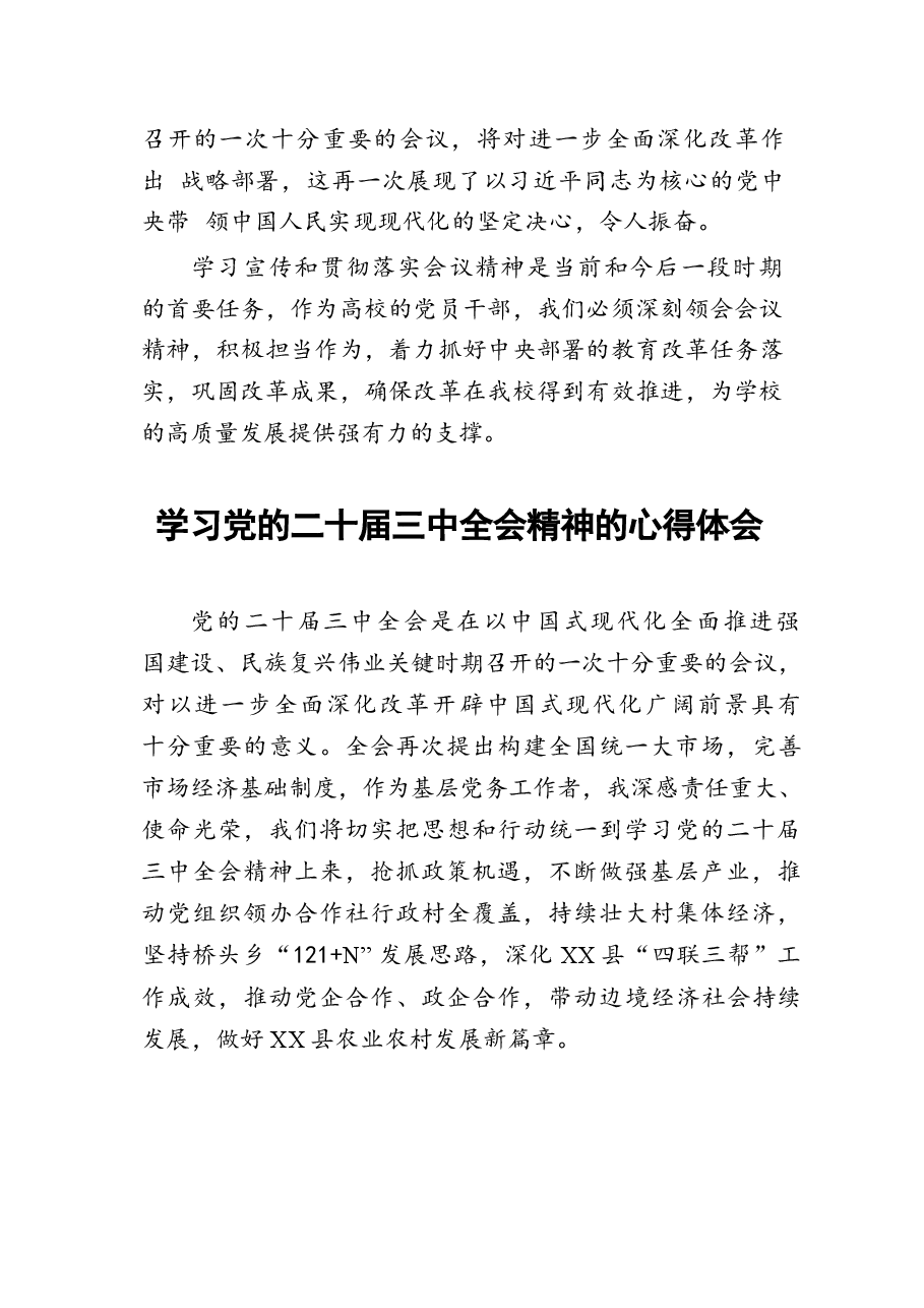 十八篇二十届三中全会精神学习心得.docx,第4页预览