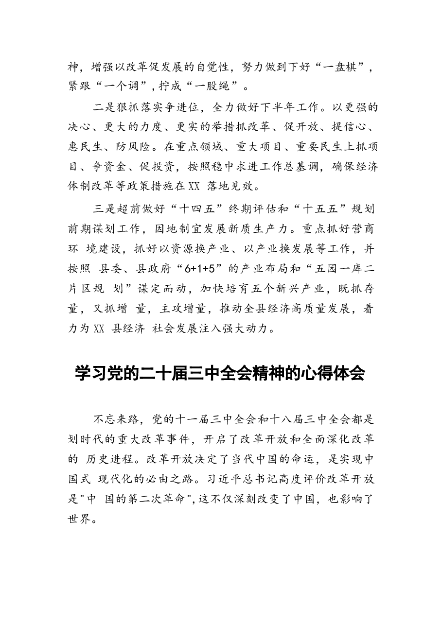 二十届三中全会精神学习心得体会范本40篇.docx,第3页预览