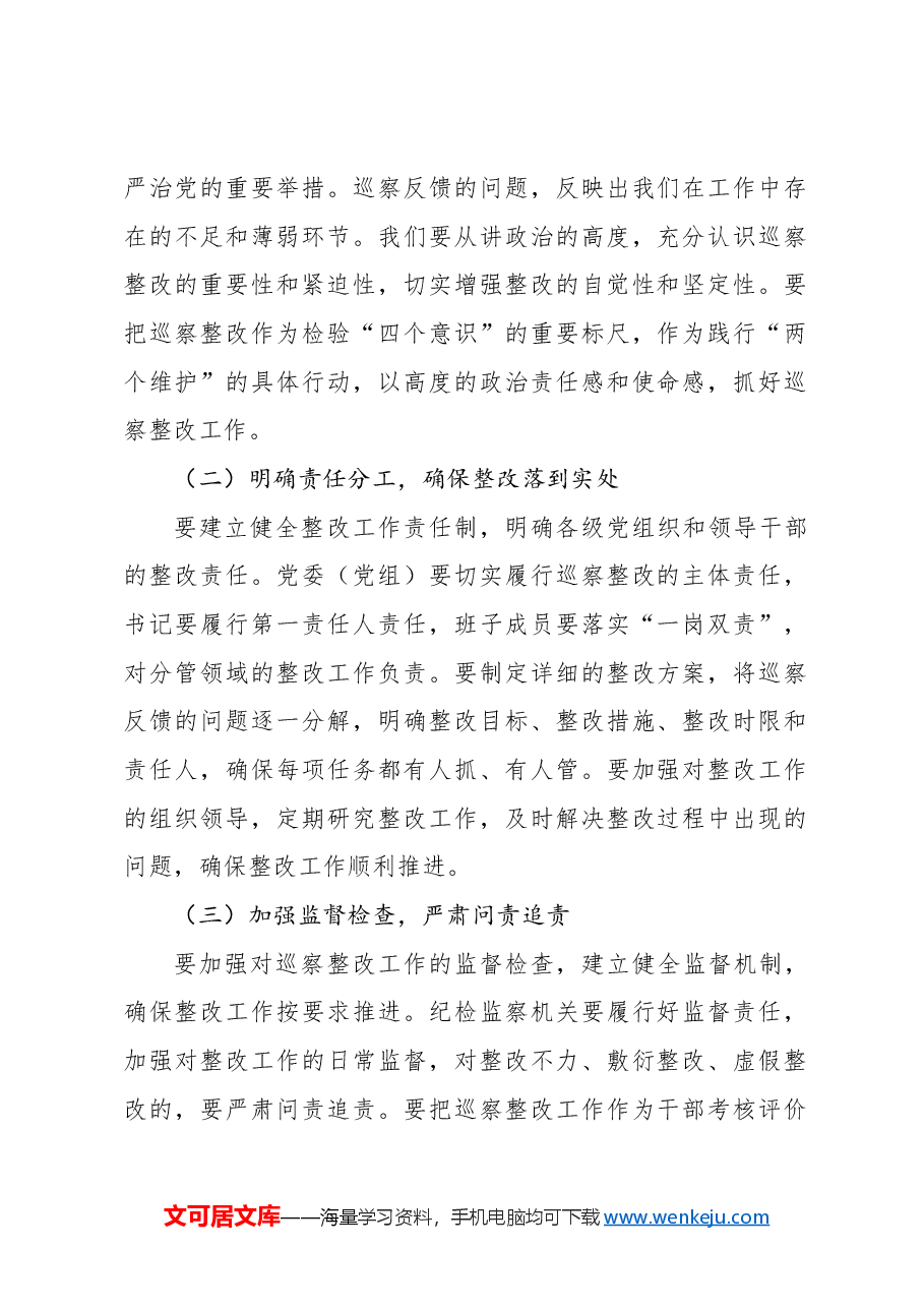 (3篇)在2024年巡察整改专题民主生活会上的讲话汇编.docx,第2页预览