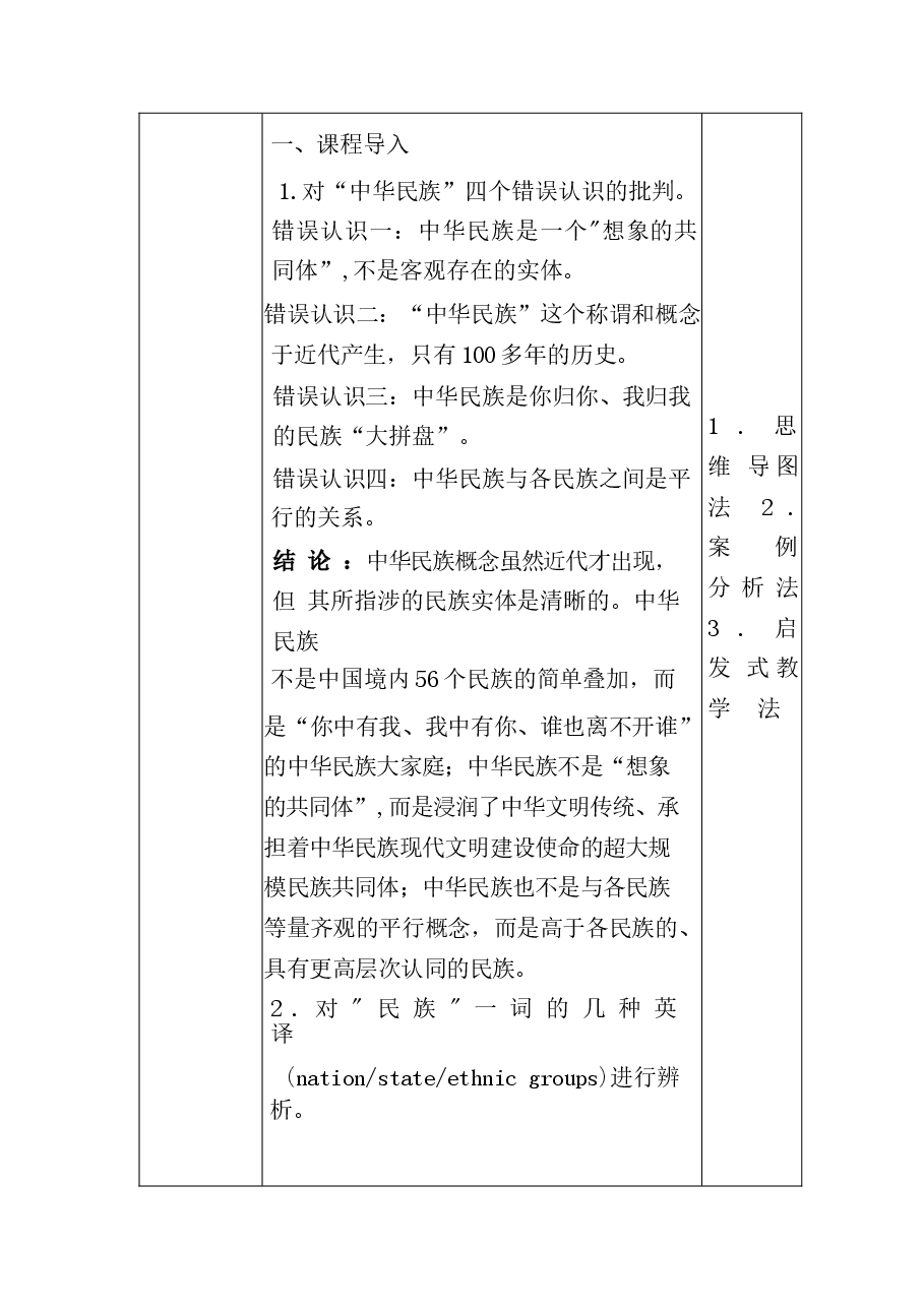 中华民族共同体概论教案1第一讲 中华民族共同体基础理论教案.docx,第2页预览
