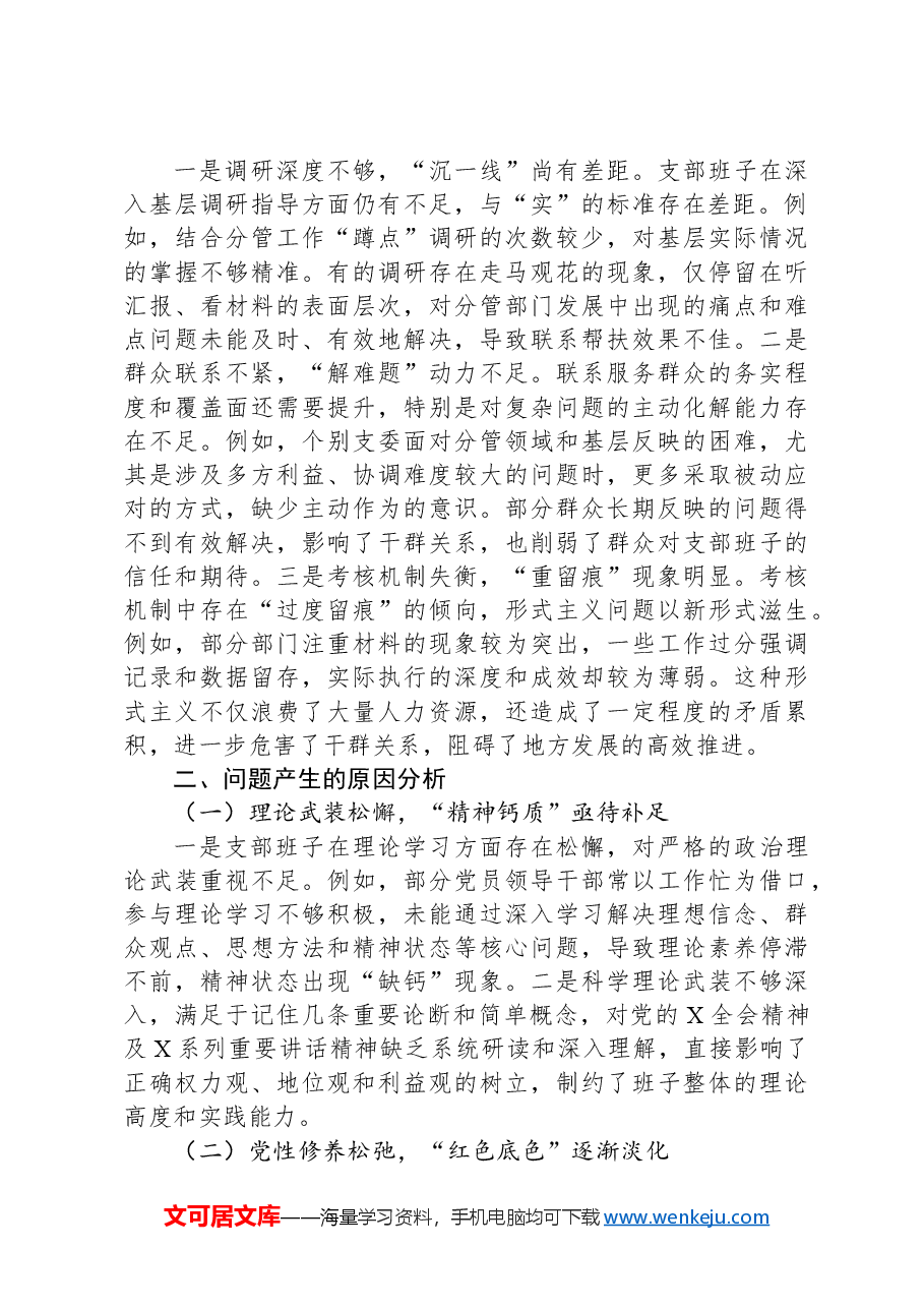 2024年巡视整改民主生活会对照检查材料.docx,第4页预览
