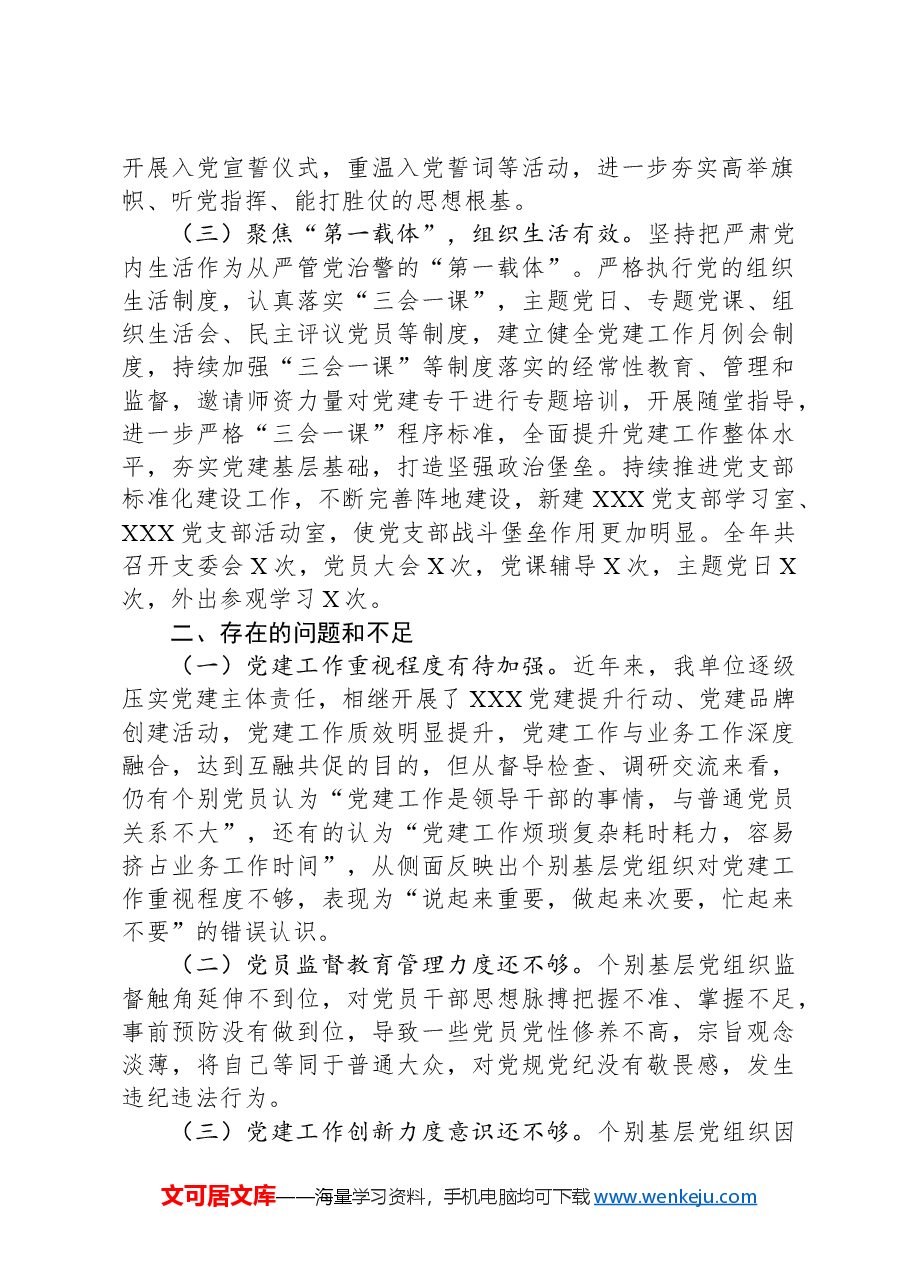XX分局2024年党建工作总结.docx,第2页预览