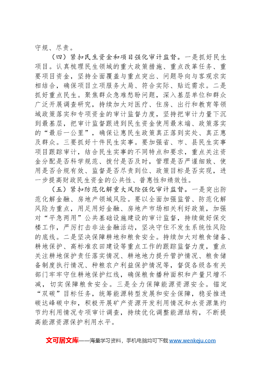 2024年在全县审计工作会议上的讲话.docx,第4页预览
