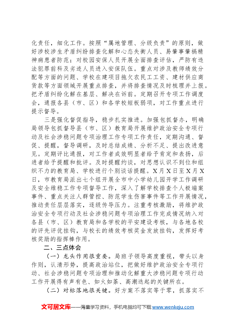 在维护政治安全专项行动及社会涉稳问题专项治理工作推进会上讲话.docx,第2页预览