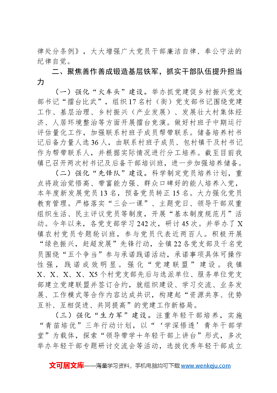 镇2024年度党建工作总结及2025年工作计划.docx,第2页预览
