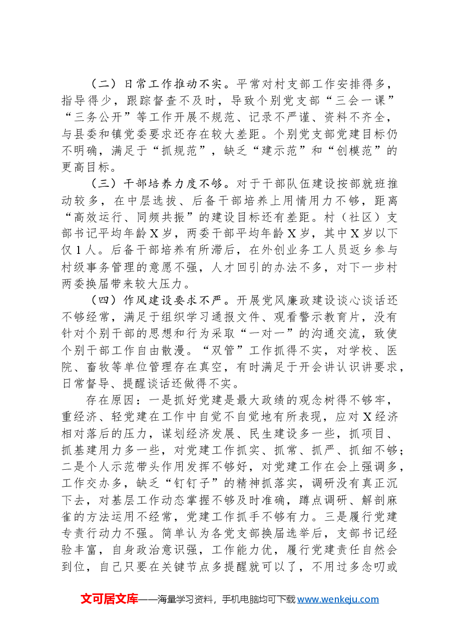 镇2024年度抓基层党建工作述职和述责述廉报告.docx,第4页预览