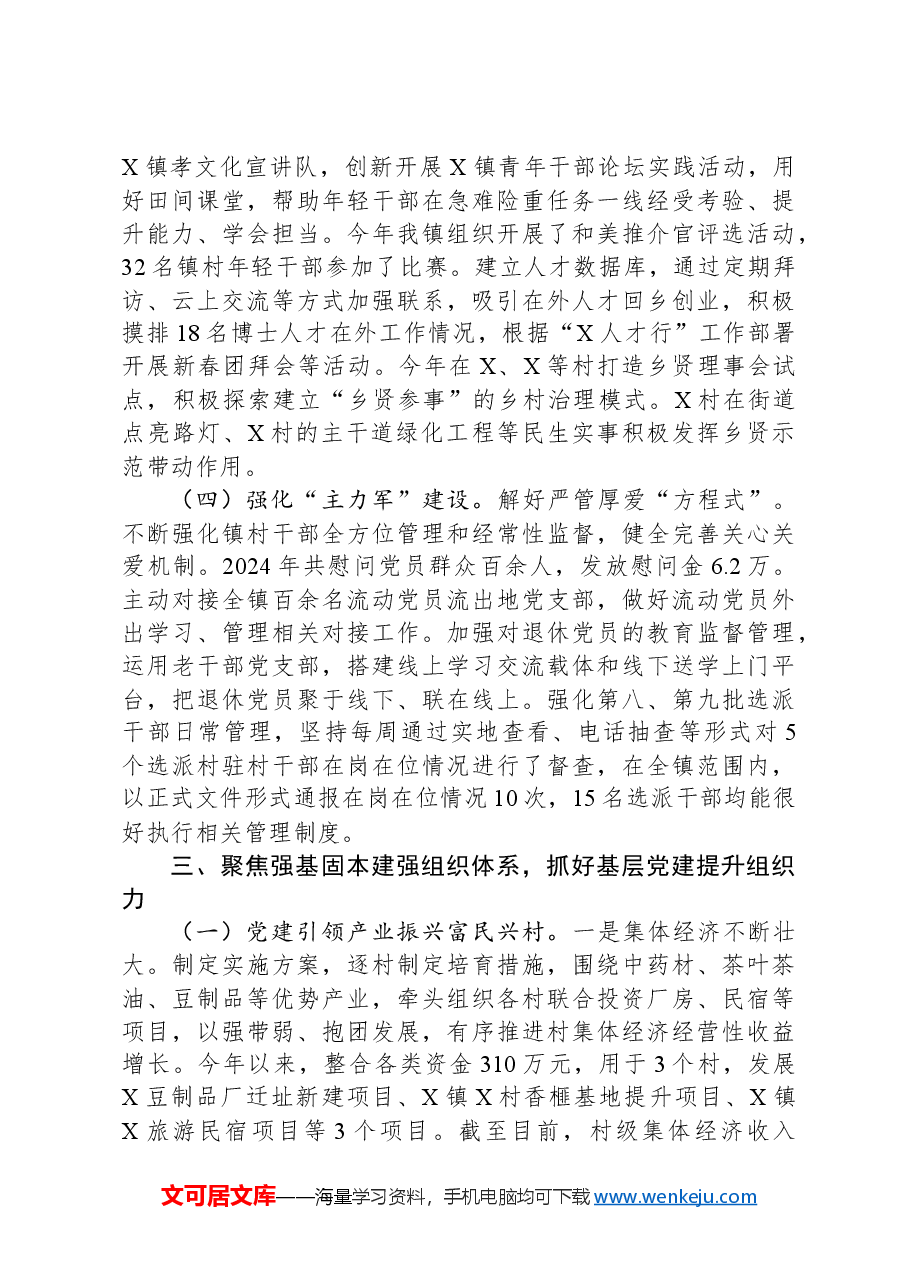 镇2024年度党建工作总结及2025年工作计划.docx,第3页预览