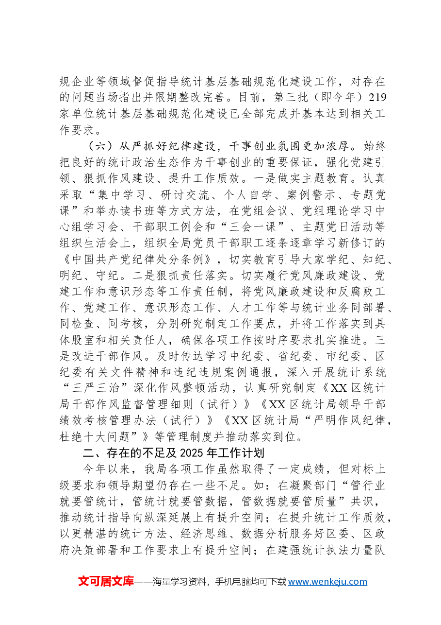 区统计局2024年工作总结及2025年工作计划-2.docx,第4页预览