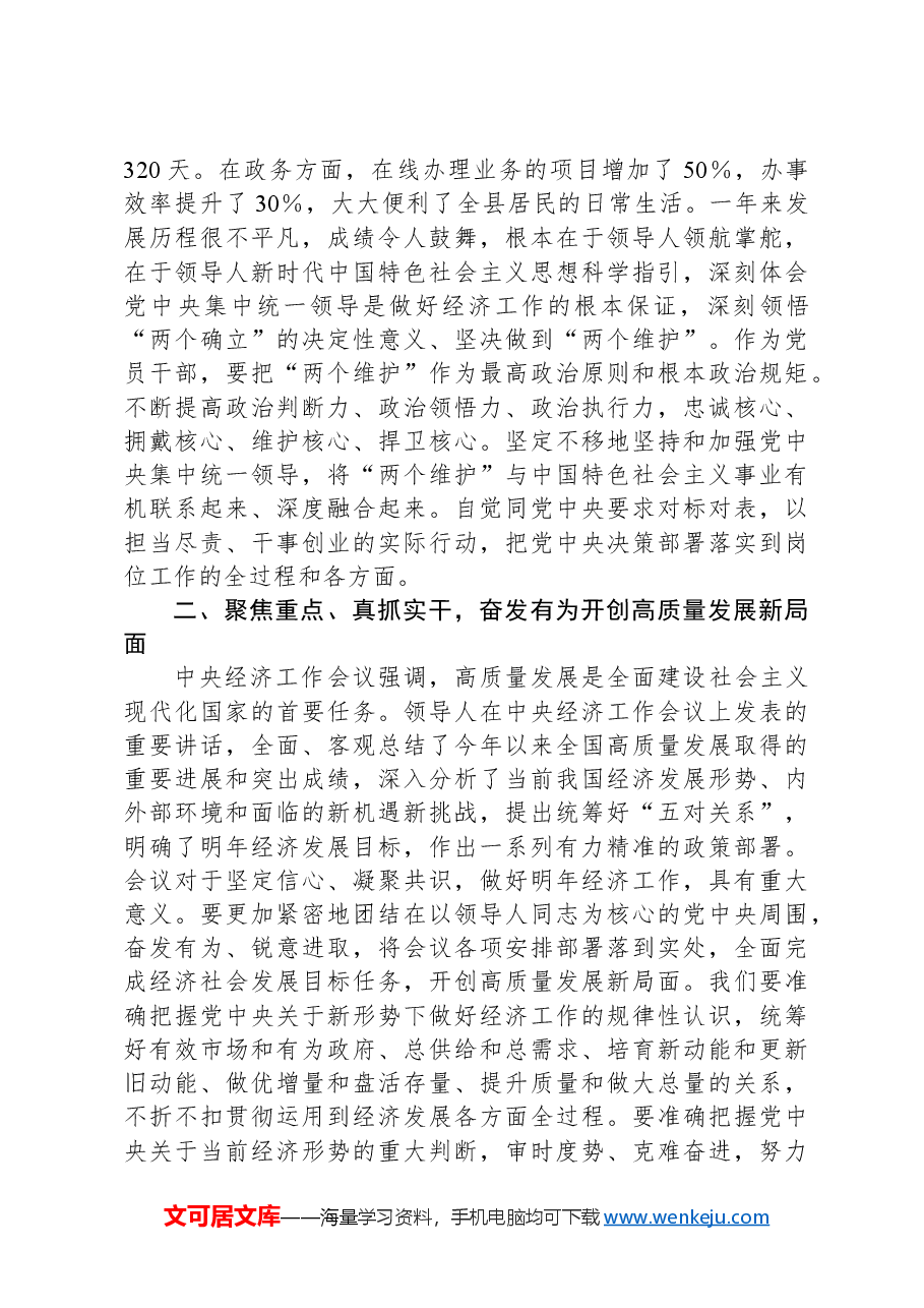 学习贯彻2024年中央经济工作会议精神研讨发言提纲.docx,第2页预览