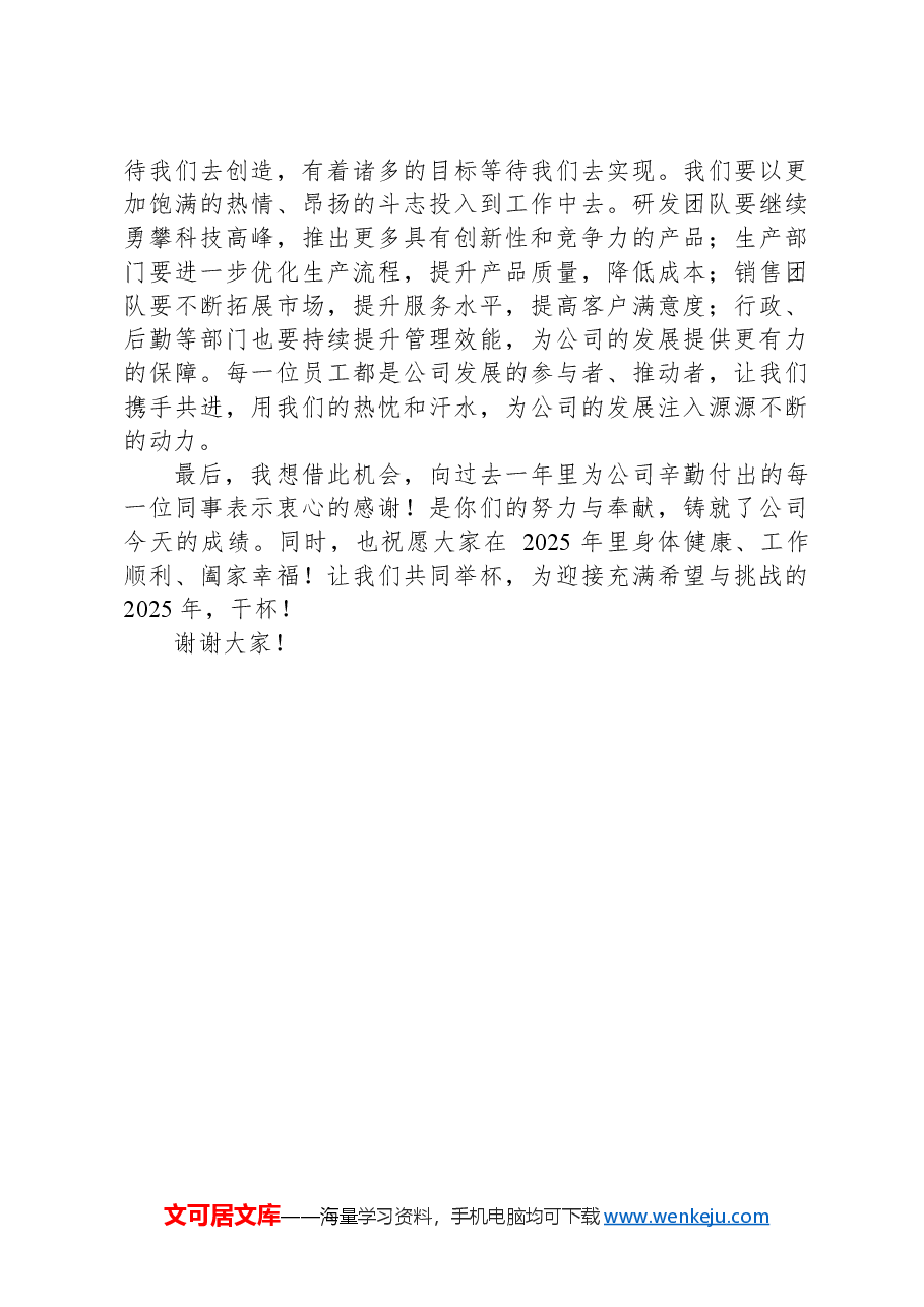 在公司2025年元旦茶话会上的讲话.docx,第3页预览