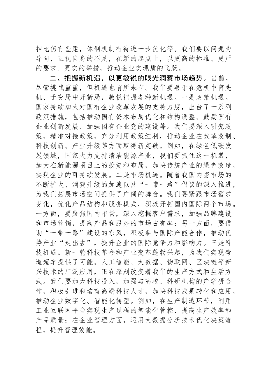 国有企业党委书记在2025年工作务虚会上的讲话.docx,第2页预览