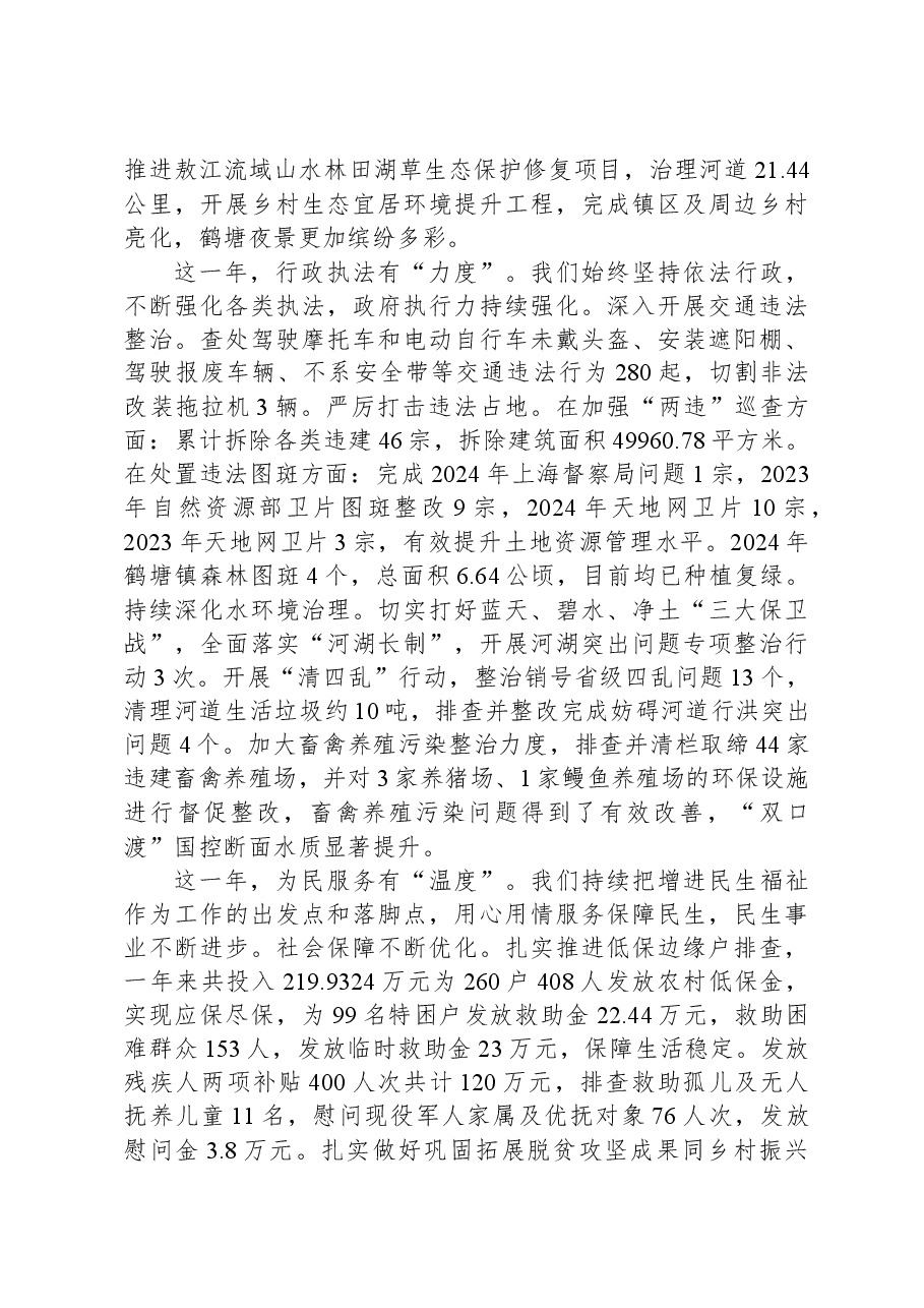 2025年鹤塘镇政府工作报告.docx,第3页预览