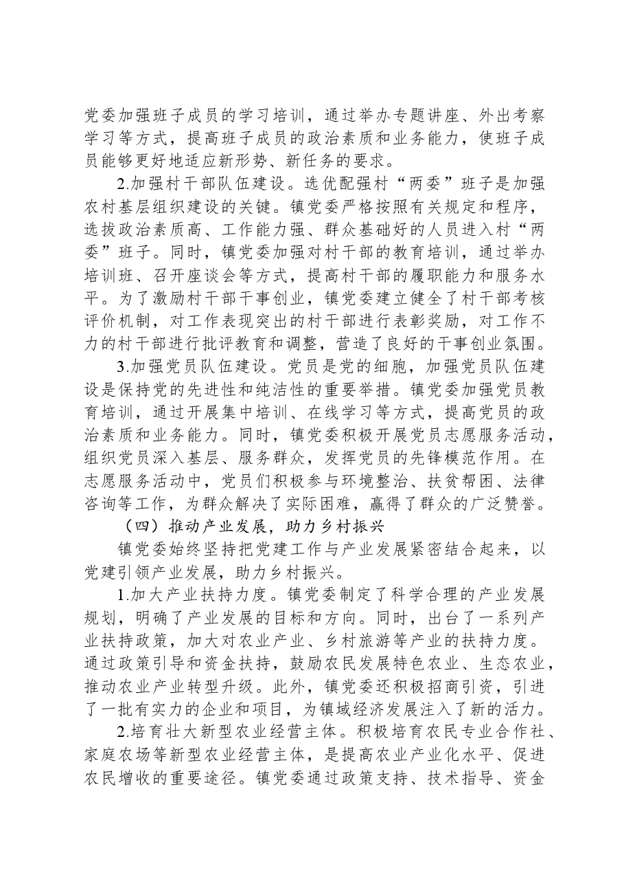 某乡镇党委2024年度基层党建工作总结.docx,第3页预览