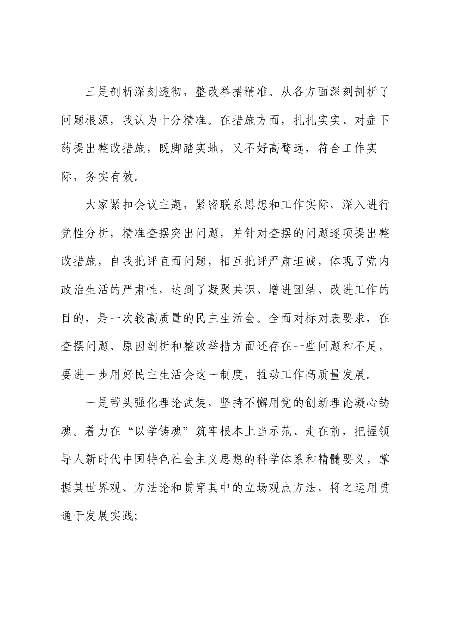 在2024年民主生活会上的讲话.docx,第2页预览