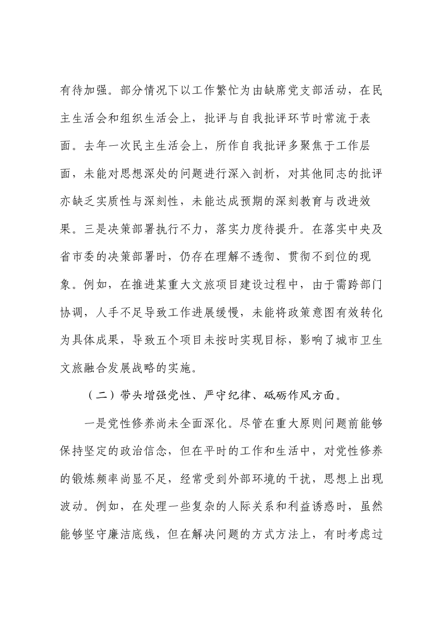 副市长2024年民主生活会个人对照检查材料.docx,第2页预览