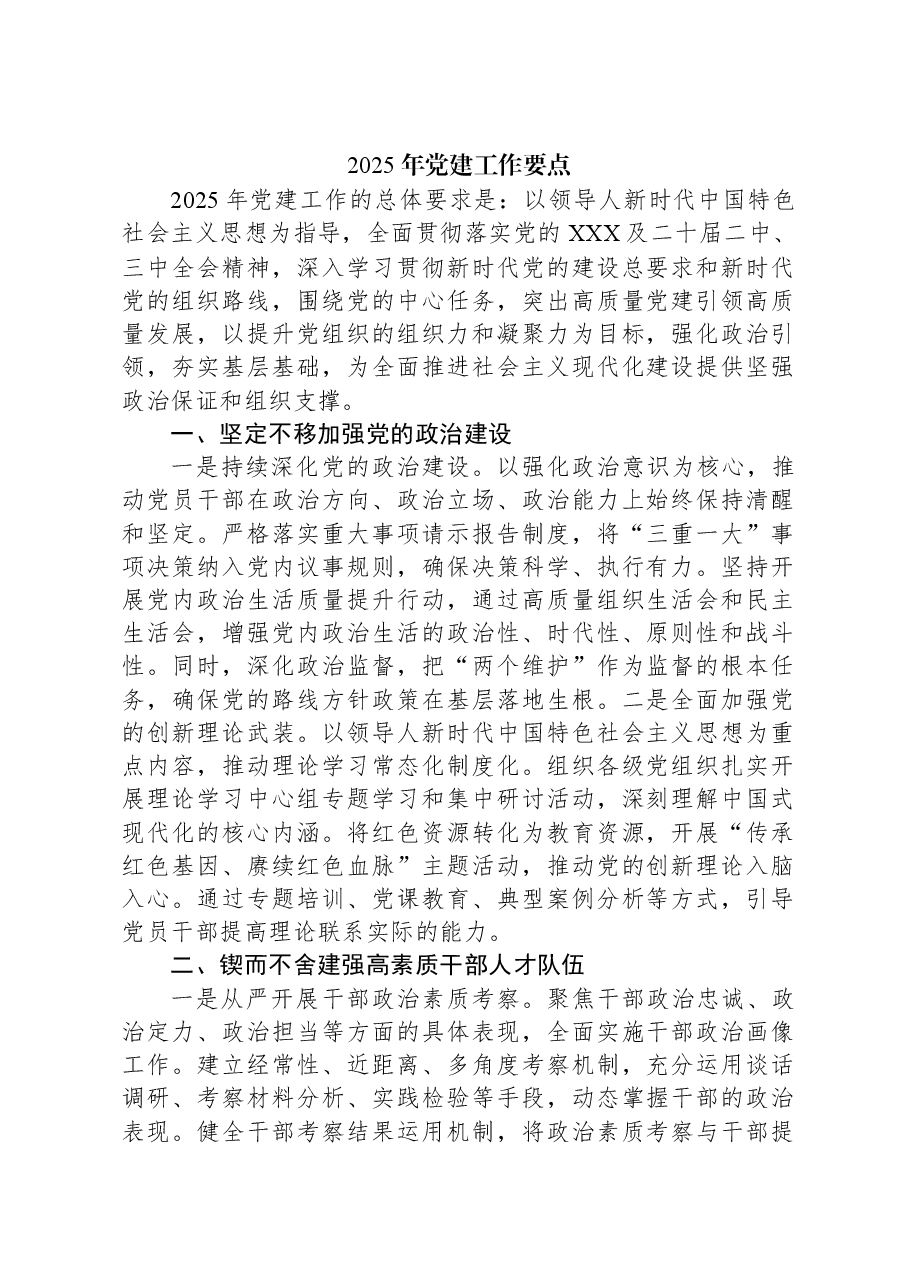 2025年党建工作要点.docx,第1页预览