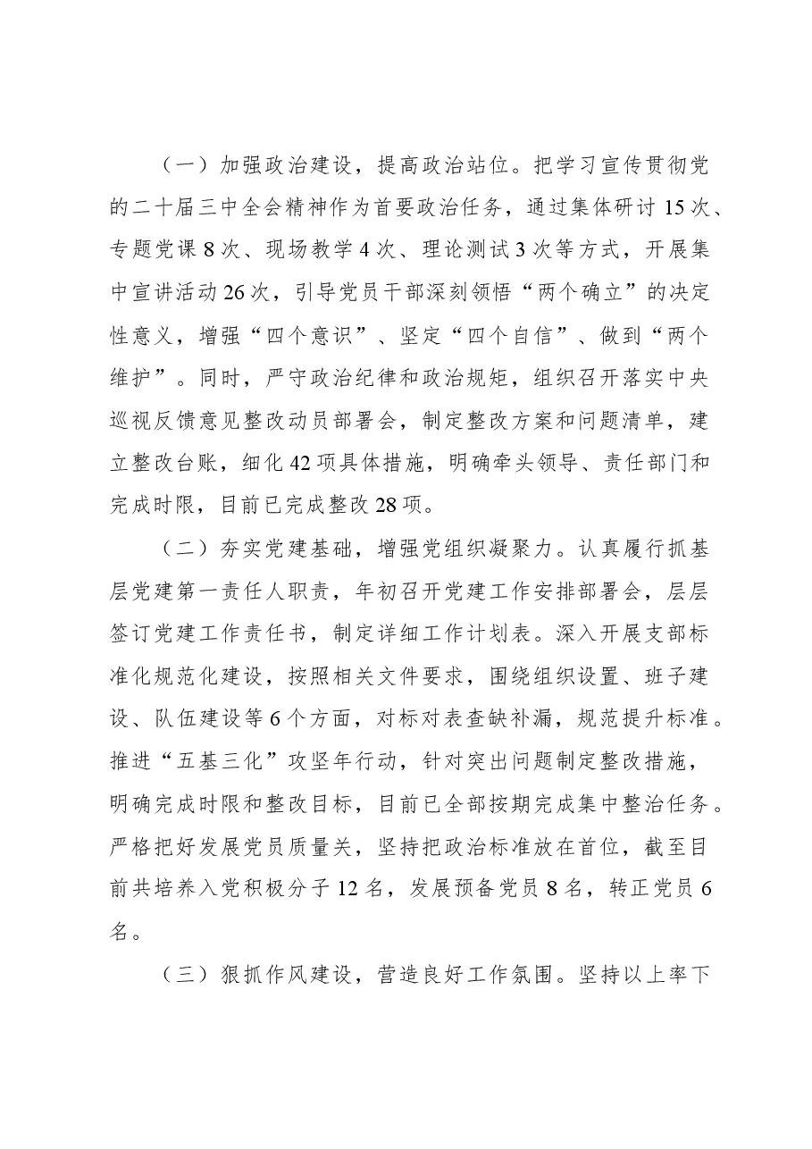 (8篇)党组书记2024年抓基层党建工作述职报告汇编.docx,第2页预览