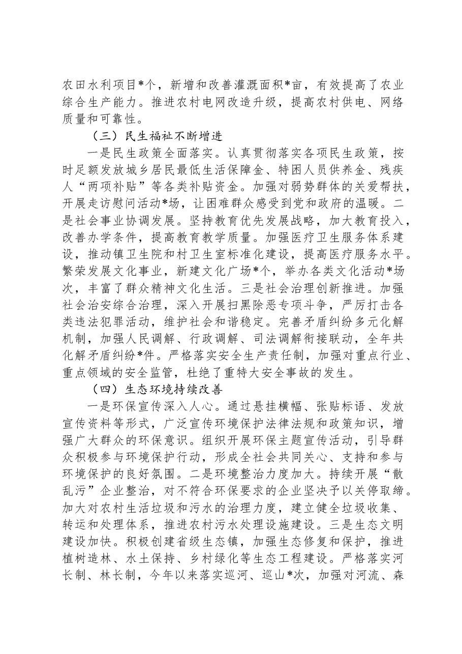镇长2024年度述职述廉报告.docx,第2页预览