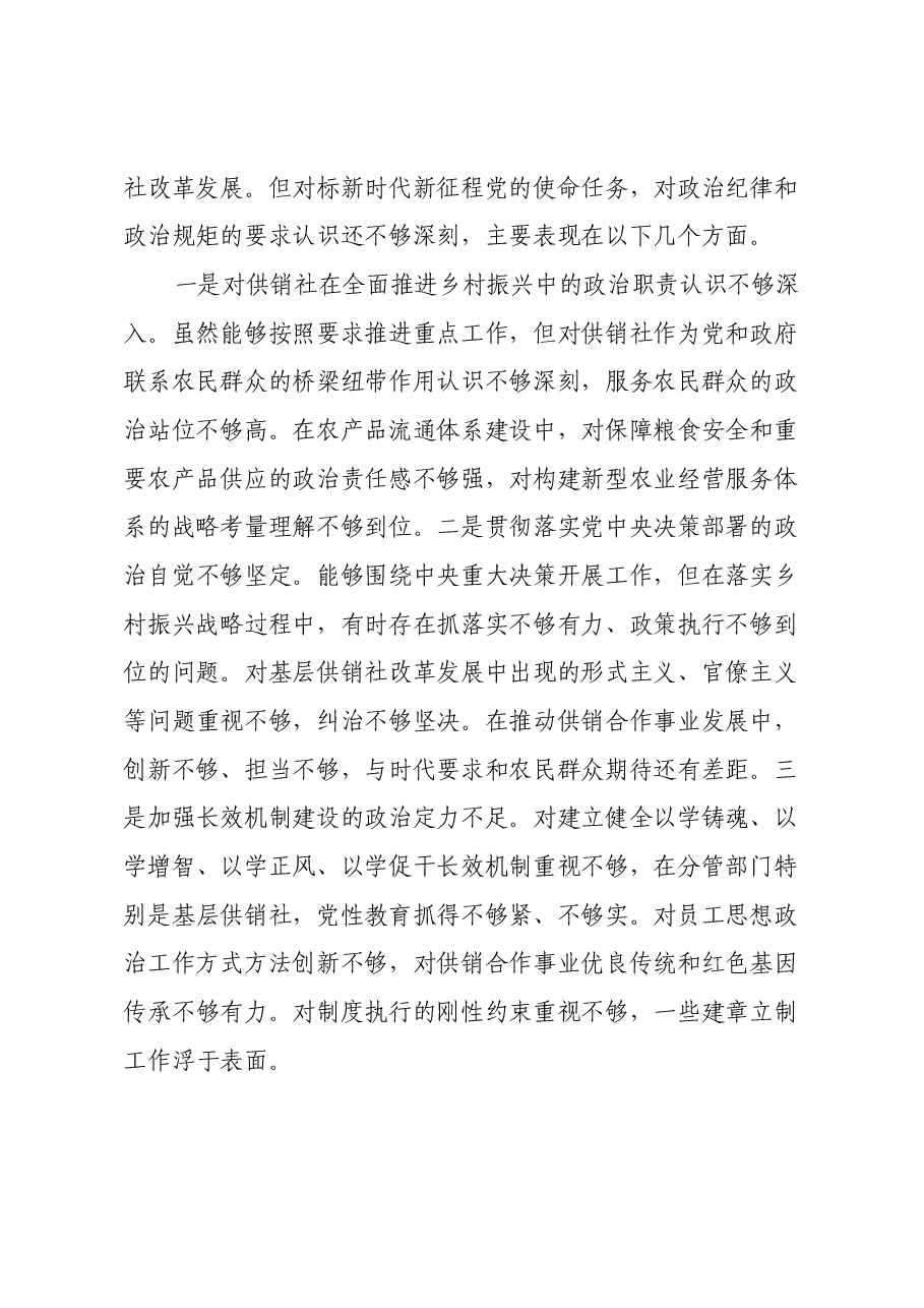 挂职副市长在2024年民主生活会上的对照检查材料(四个带头).docx,第2页预览