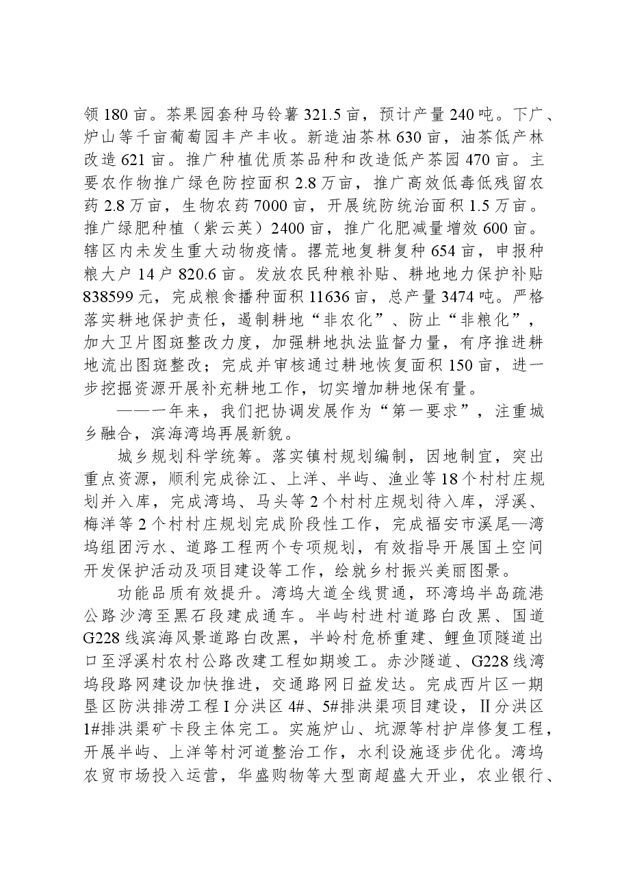 2024年湾坞镇政府工作报告.docx,第3页预览
