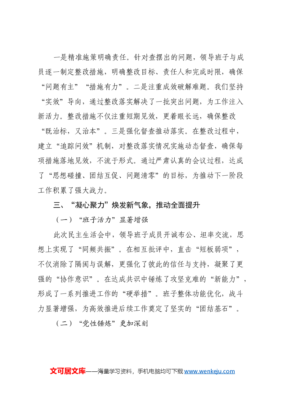 2024年度民主生活会召开情况的总结报告(2).docx,第4页预览