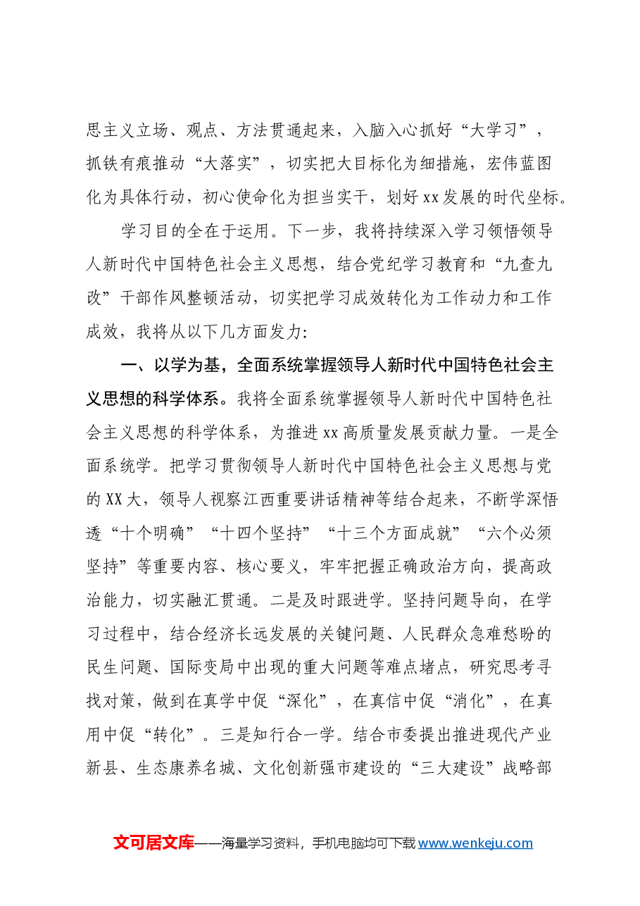 常务副县长在县委常委班子2024年度民主生活会暨理论中心组学习研讨会上的交流发言.docx,第2页预览