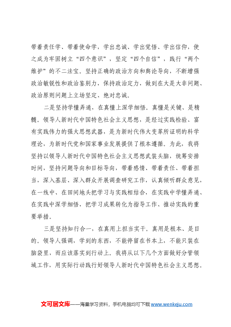 副区长在理论中心组暨2024年度民主生活会学习研讨会上的发言.docx,第2页预览
