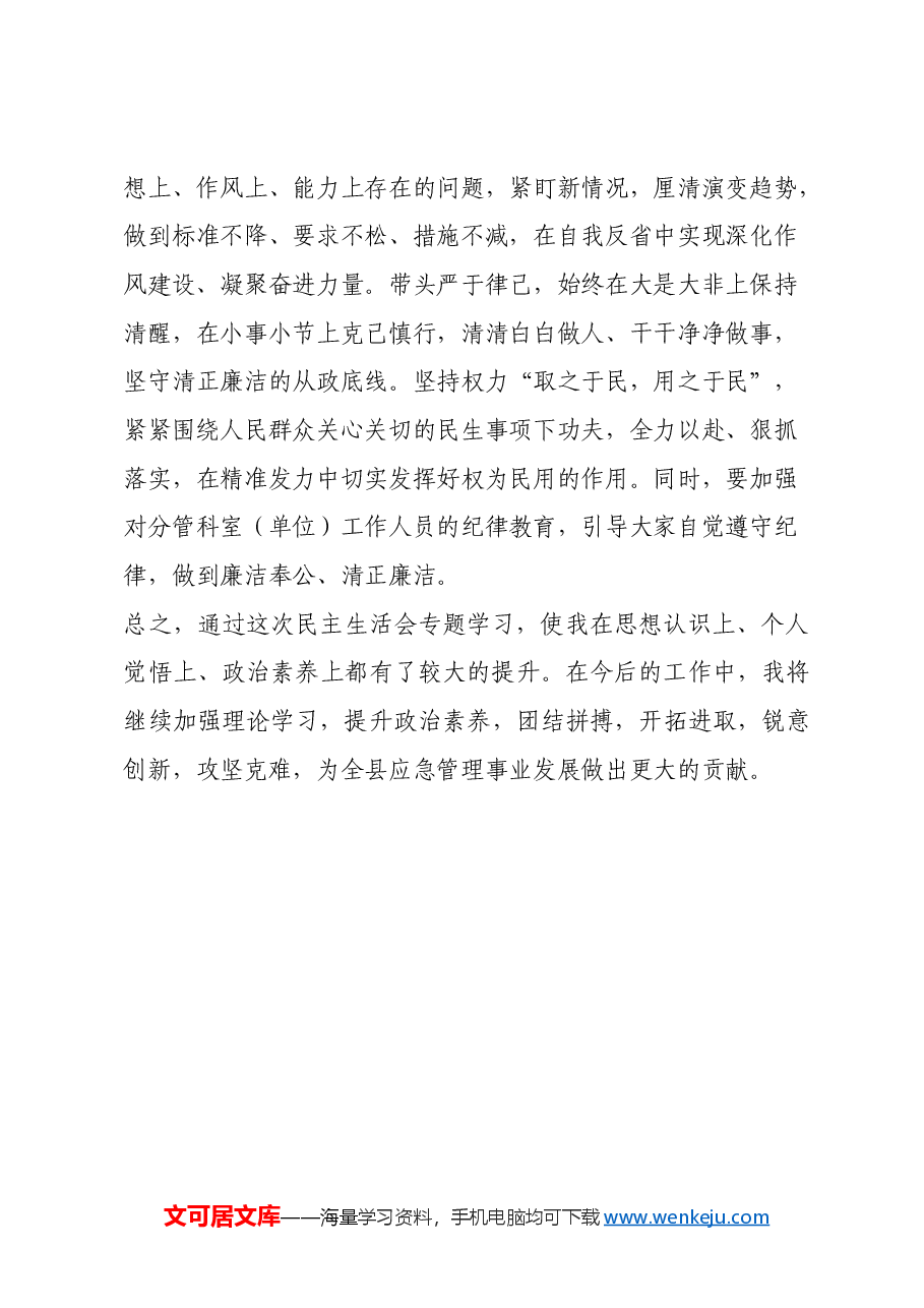2024年度民主生活会会前专题学习研讨发言材料.docx,第4页预览