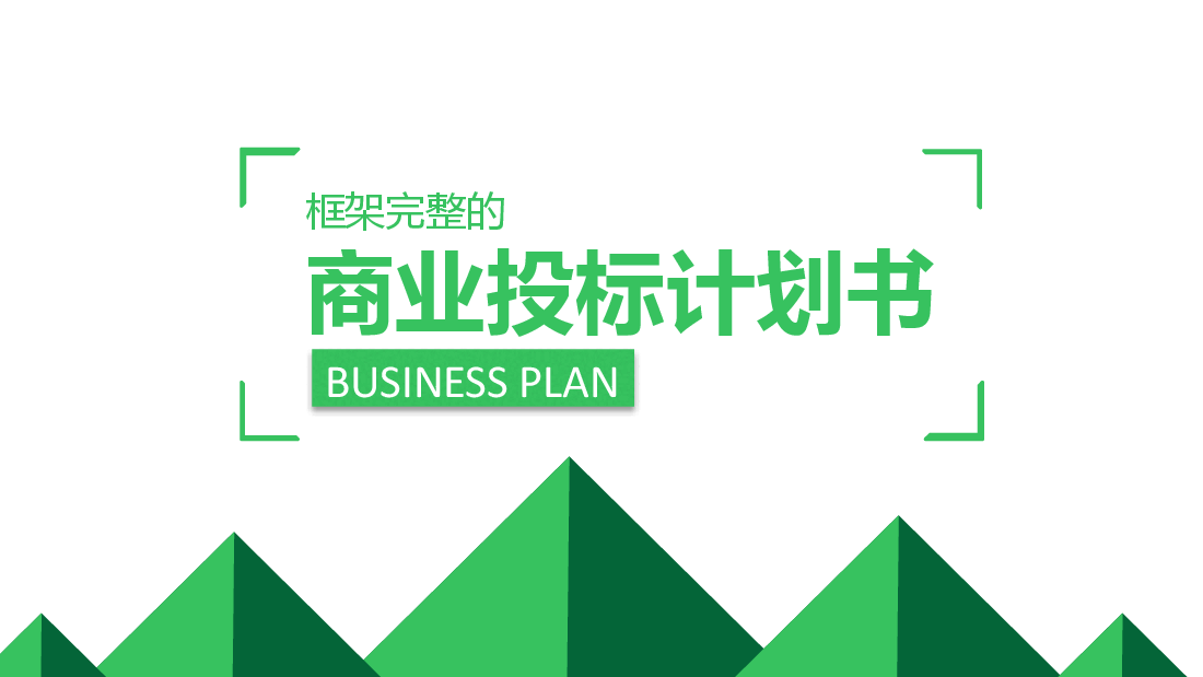 商业投标计划书PPT.pptx,第1页预览