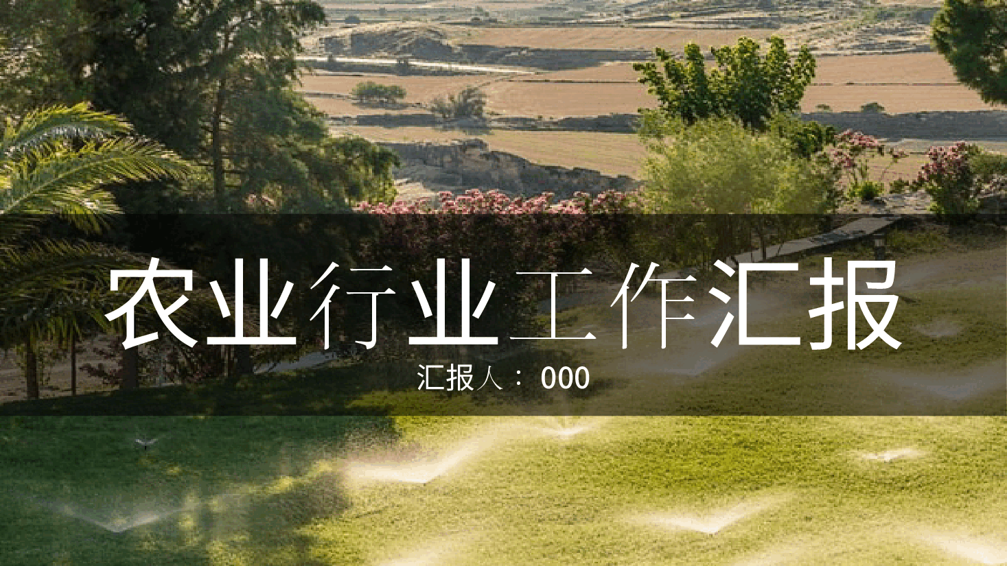 农业行业工作汇报PPT.pptx,第1页预览