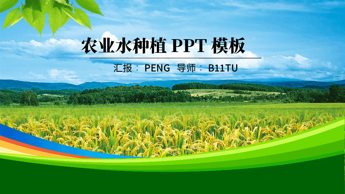 农业水种植PPT模板 (2).pptx,第1页预览