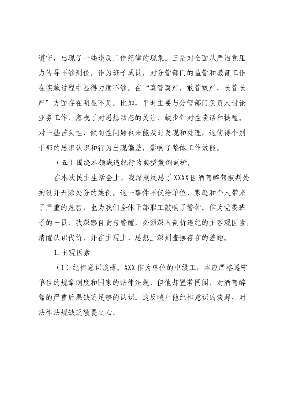 2024年度民主生活会个人对照检查材料(党委副书记).docx,第4页预览
