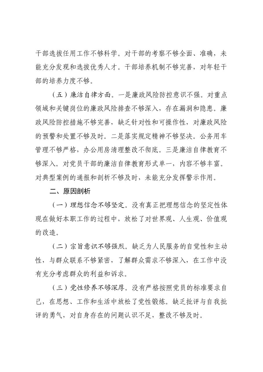 2024年巡视整改民主生活会班子对照检查材料(2).docx,第3页预览