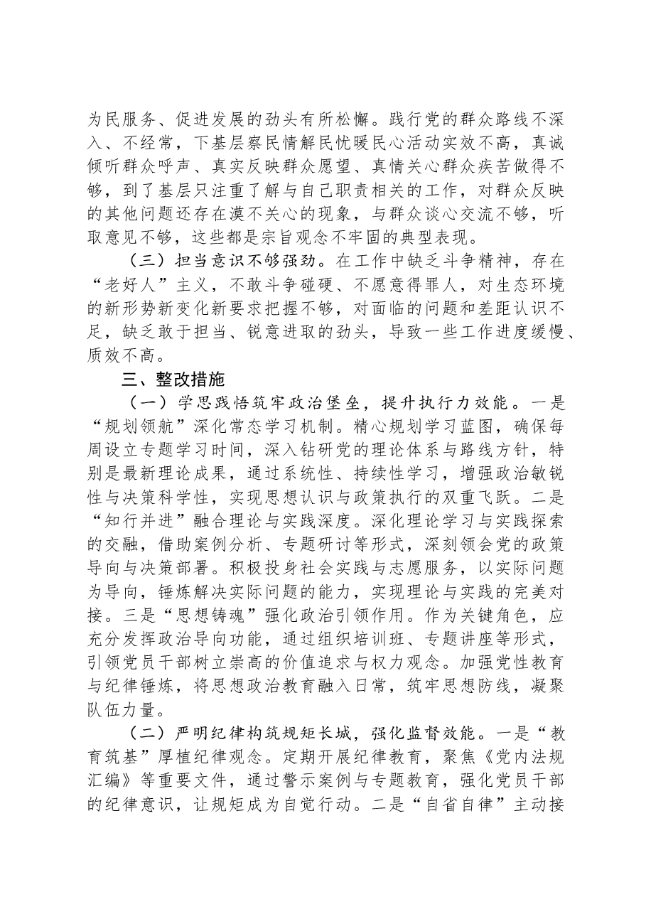 2024年党员干部民主生活会、组织生活会对照检查材料(四个带头).docx,第4页预览