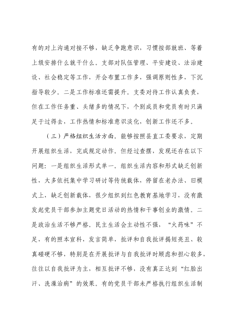 2024年度支部组织生活会对照检查(含上年度组织生活会问题整改,六个方面版).docx,第4页预览